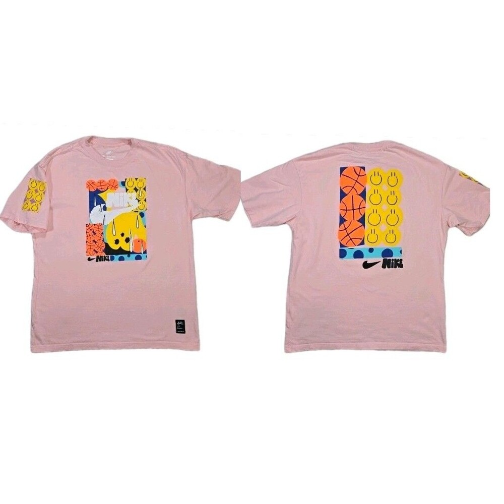 Mens Nike Max90 AIR Tee Artist David Bruce Cotton Graphic T Shirt Medium Pink